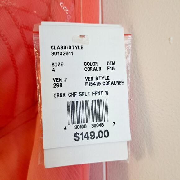 David's Bridal Sequin Strapless Chiffon Dress - Picture 2 of 9